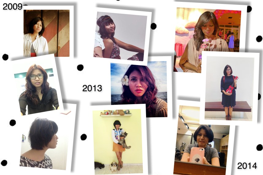 Perjalanan rambut: panjang, keriting, diwarna merah :D